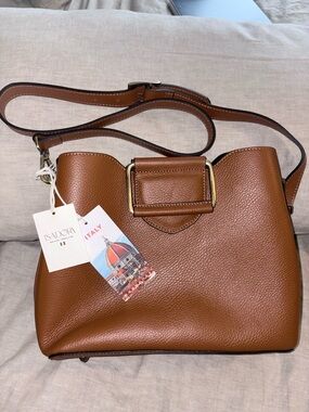 Isadora Camel Leather Bag